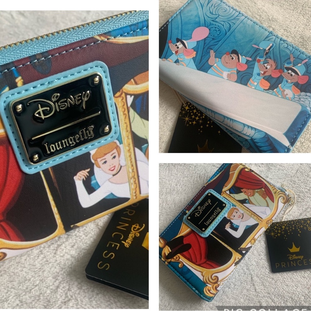 Loungefly x Disney Cinderella Mice Scenes Wallet Purse Bag NWT - Picture 1 of 14